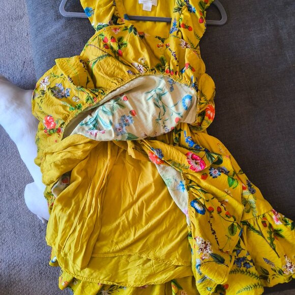 Anthropologie Maeve Floral-Wrap Mini Dress - Picture 2 of 4